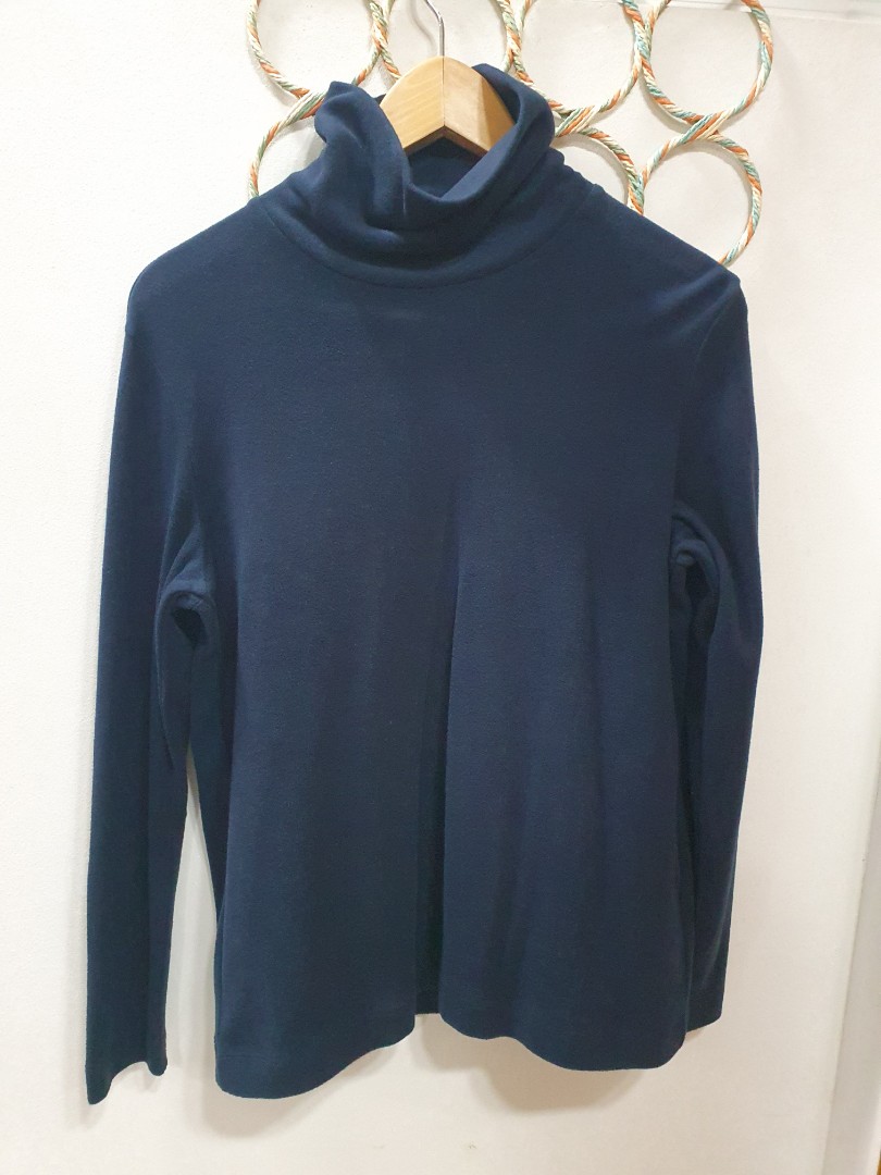 Blue Turtleneck, Women's Fashion, Tops, Longsleeves on Carousell