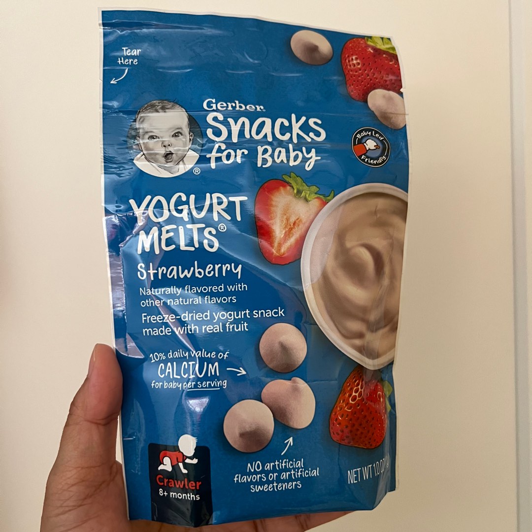 Exp Sept 2023 BN Gerber Snacks Yoghurt Melts Strawberry 28g