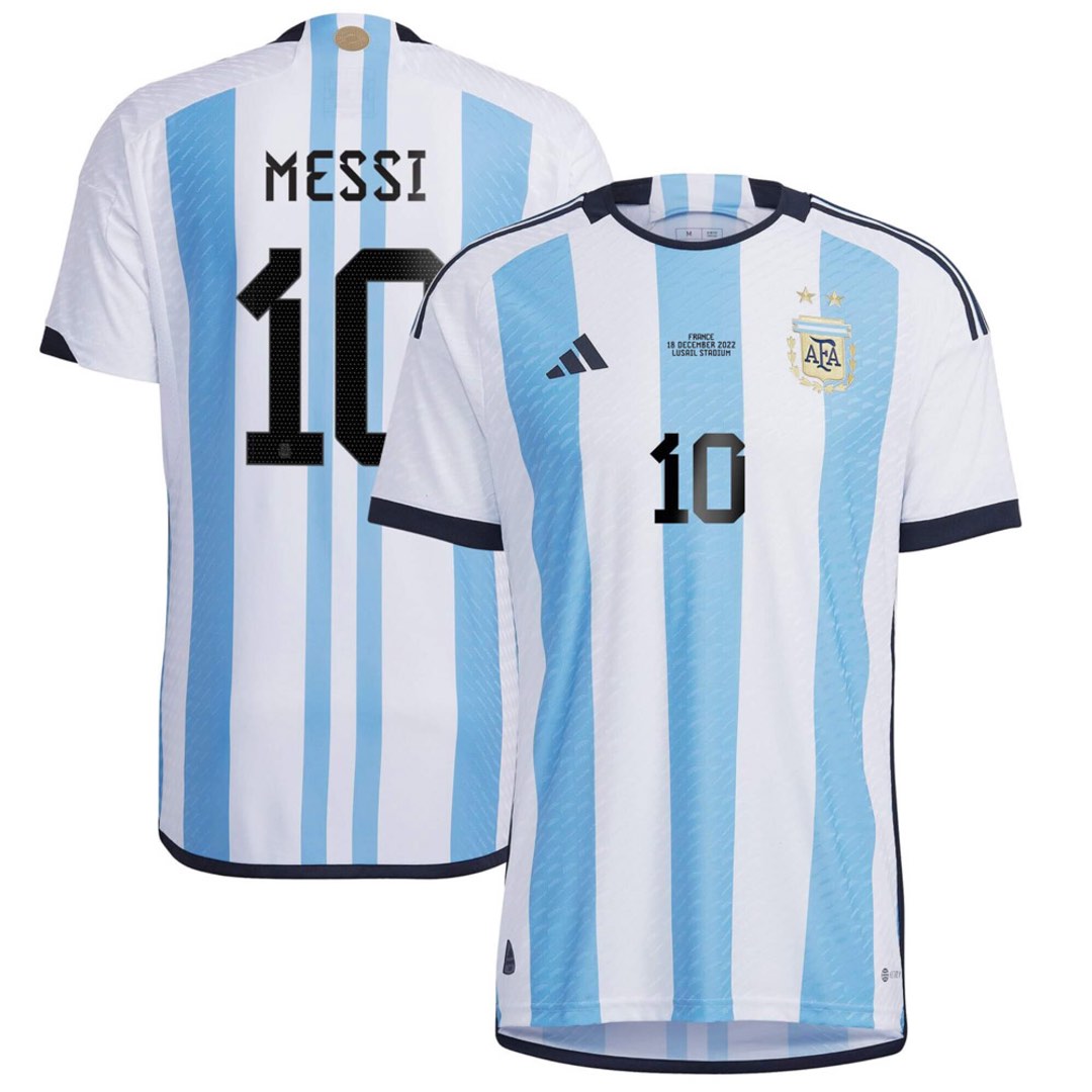 Messi #10 FIFA Argentina World Cup 2022 Adult Fan Jersey