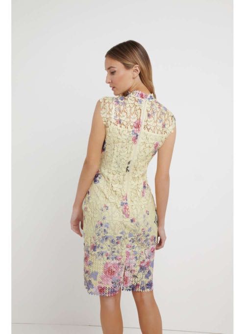 BNWT Paper Dolls ASOS Floral Print Crochet Lace Pencil Bodycon Dress