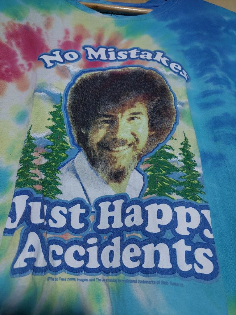 Bob Ross No Mistakes Just Happy Accidents Tie Dye Shirt On Carousell