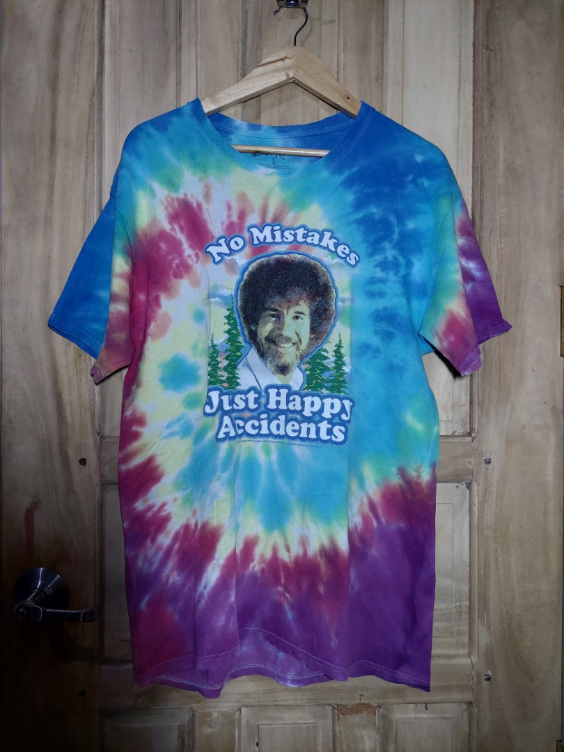 Bob Ross No Mistakes Just Happy Accidents Tie Dye Shirt On Carousell