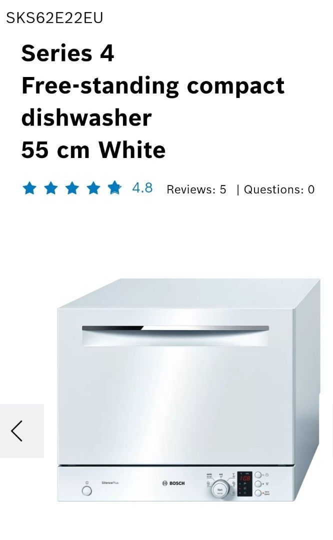Bosch serie 4 outlet table top dishwasher