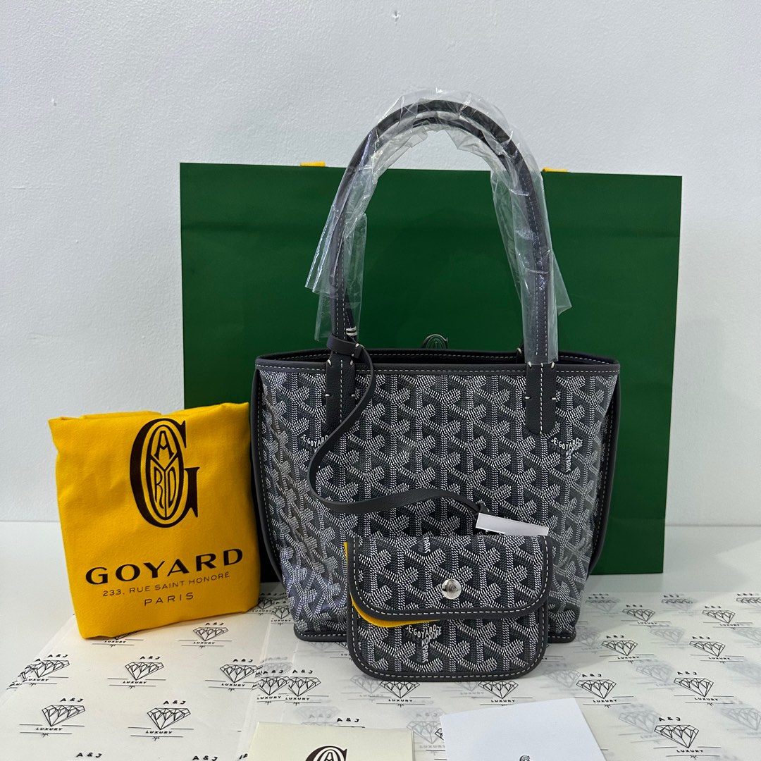 Goyard Mini Anjou in White, Luxury, Bags & Wallets on Carousell