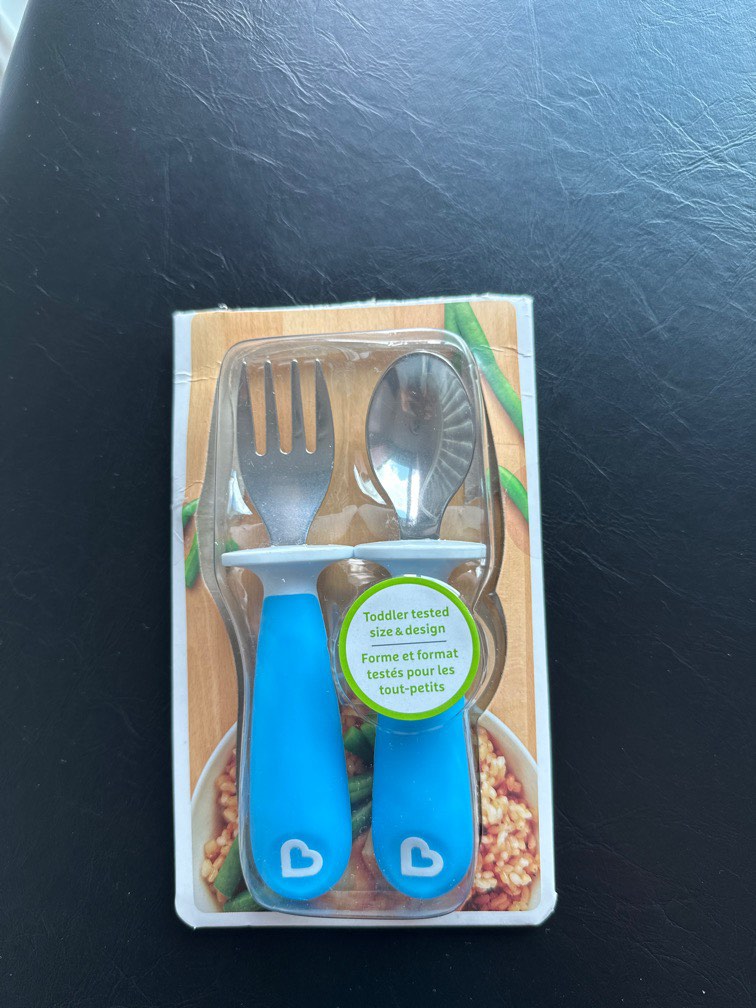 Munchkin Splash Toddler Fork Knife & Spoon Set Green