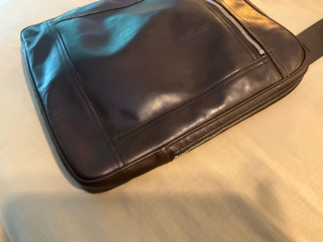 Longchamp Cavalier Men Leather Crossbody Messenger Sling Bag MOCCHA