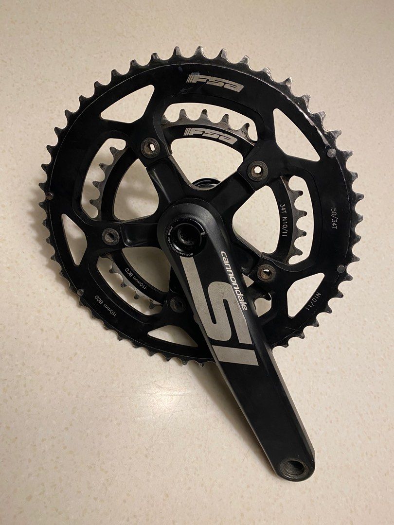 Cannonade Hollowgram SI FSA Crankset 175 mm arms 50 34T plus free gift