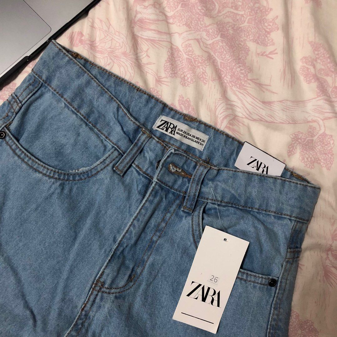 Zara Cargo Jeans in Light Blue, Women's Fashion, Bottoms, Jeans & Leggings  on Carousell
