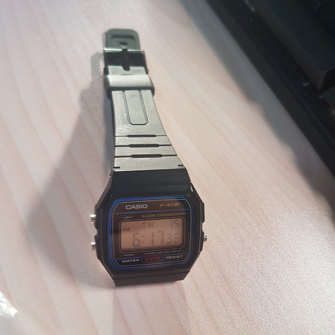Casio Digital Army Watch F 91W Men s Fashion Watches