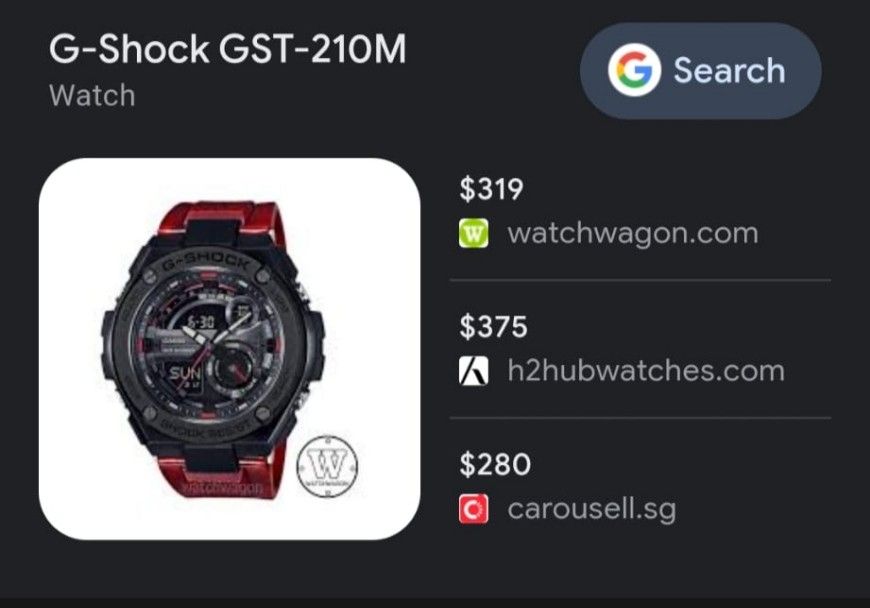 Casio G Shock GST 210M