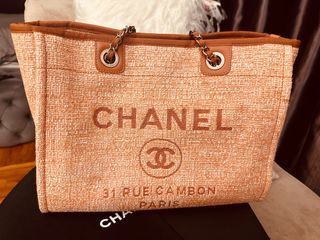 Chanel 22S Deauville Tote, Luxury, Bags & Wallets on Carousell