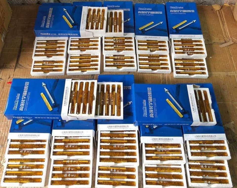 Chemical Anchor / Anchoring Bolt Complete Set w/ test tube glass epoxy M16 X 150mm ALL SIZES