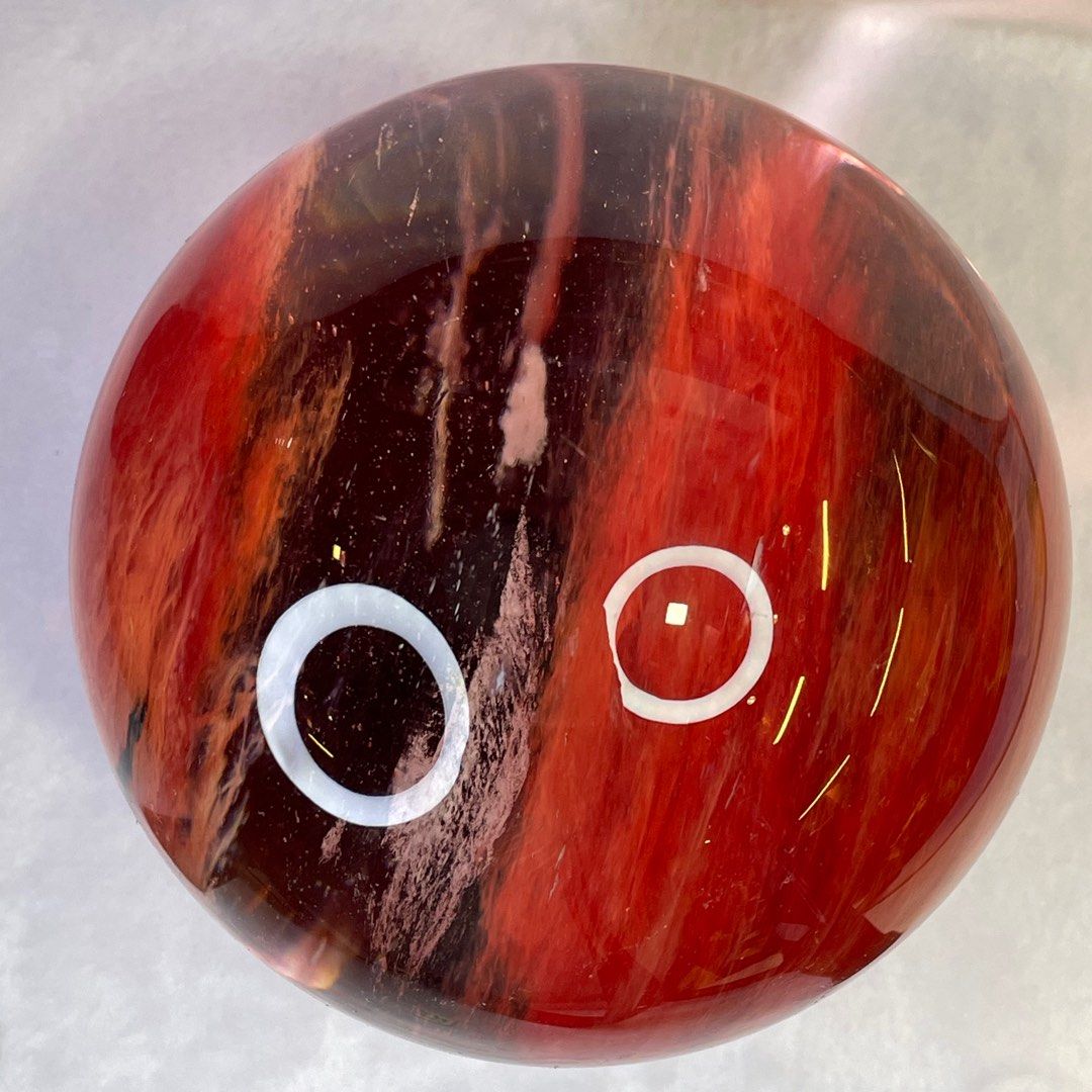Cherry Quartz Crystal Ball Display with Wooden Stand 2,609.7g Diameter ...
