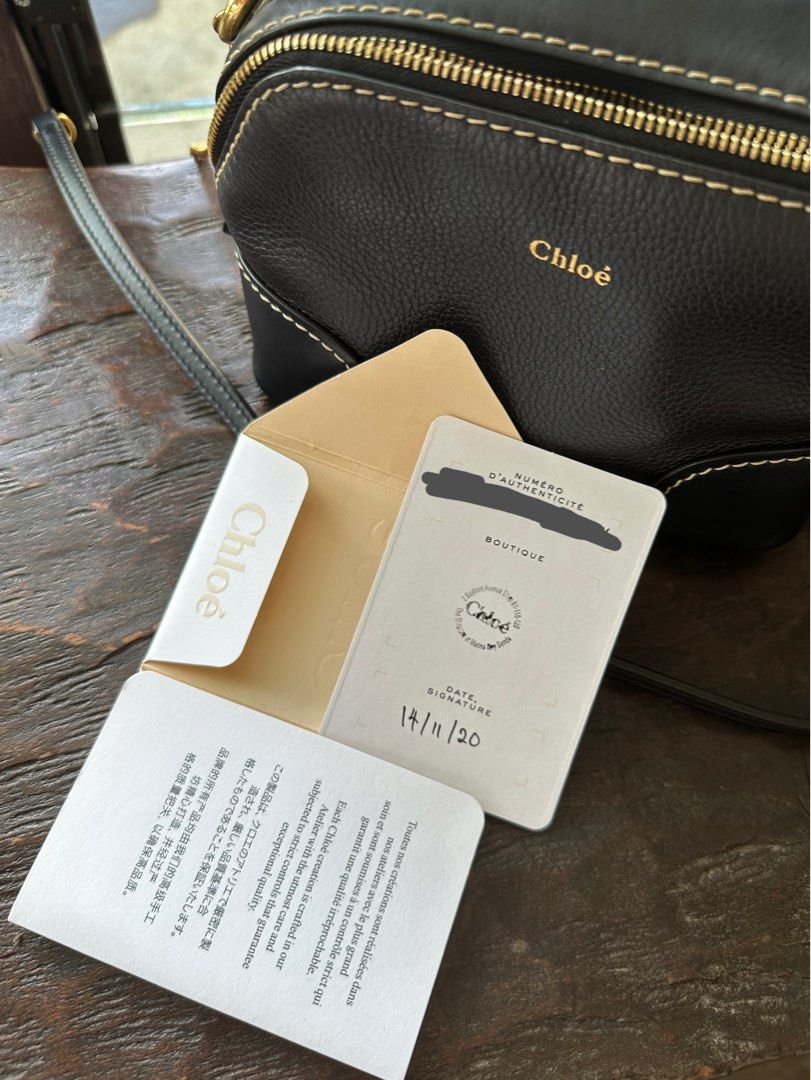 CHLO DARIA CLASSIC IN NAVY LEATHER Luxury Bags Wallets on