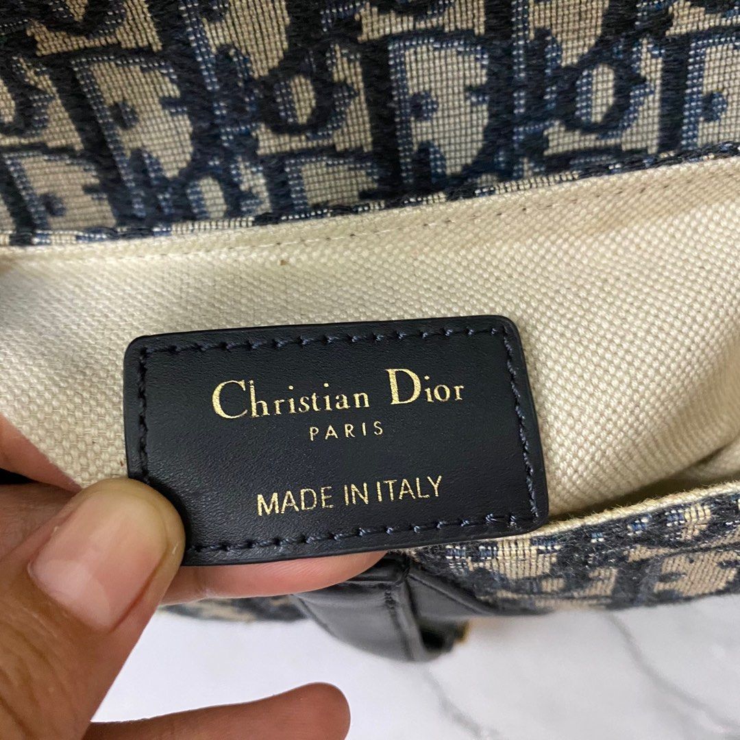 Christian Dior Blue Oblique Canvas Book Tote Bag - Yoogi's Closet