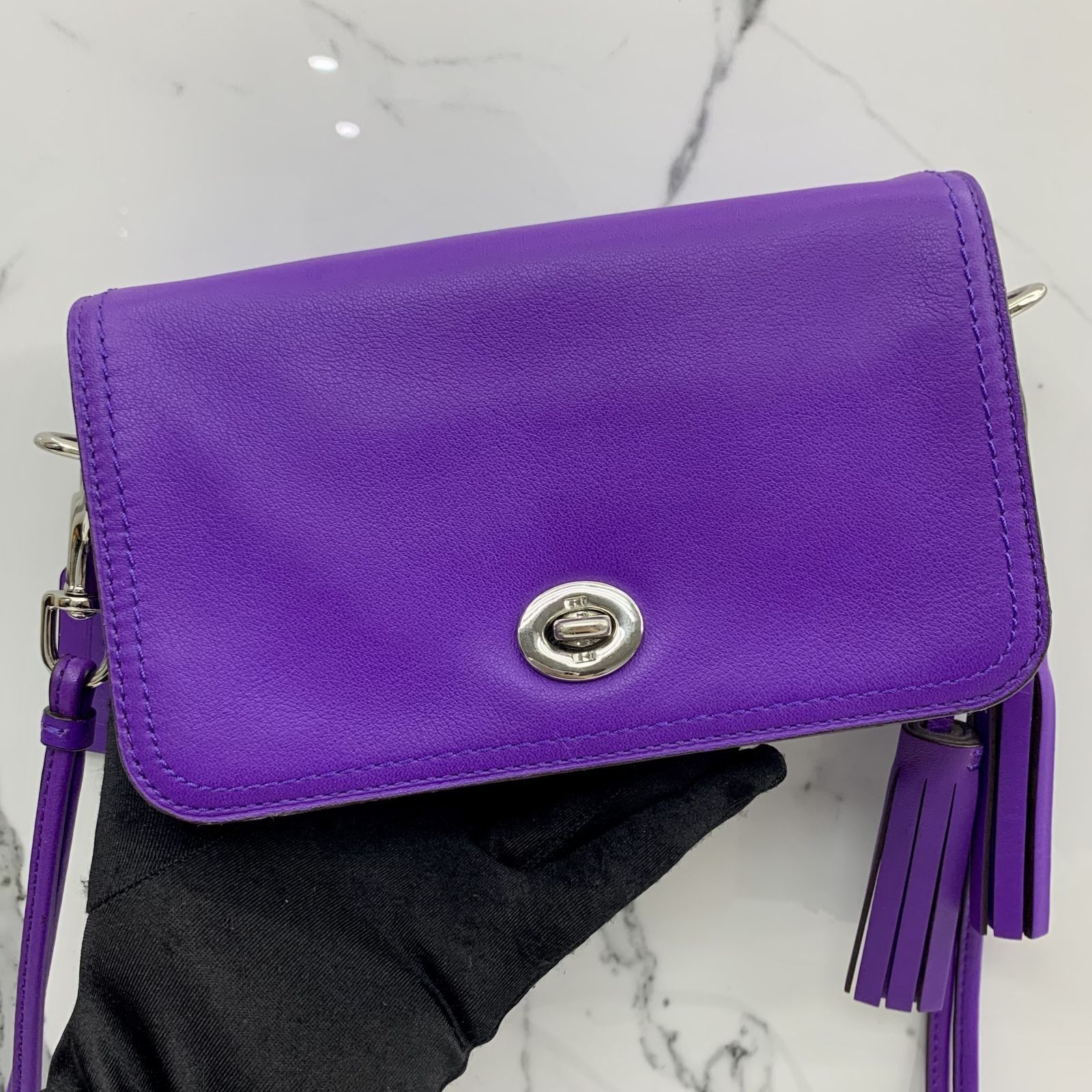 Purple patent sale leather coach purse