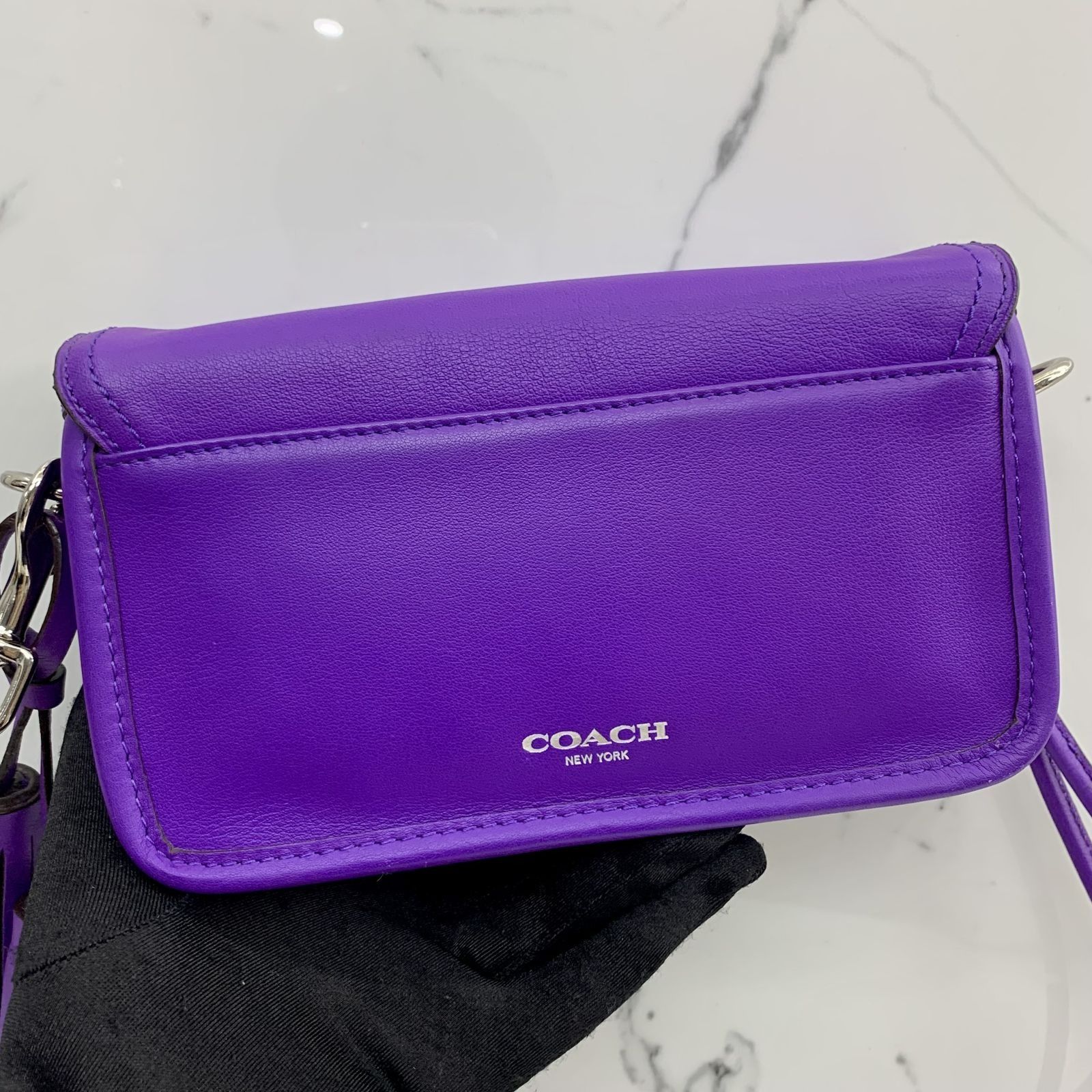 Purple patent leather coach purse best sale