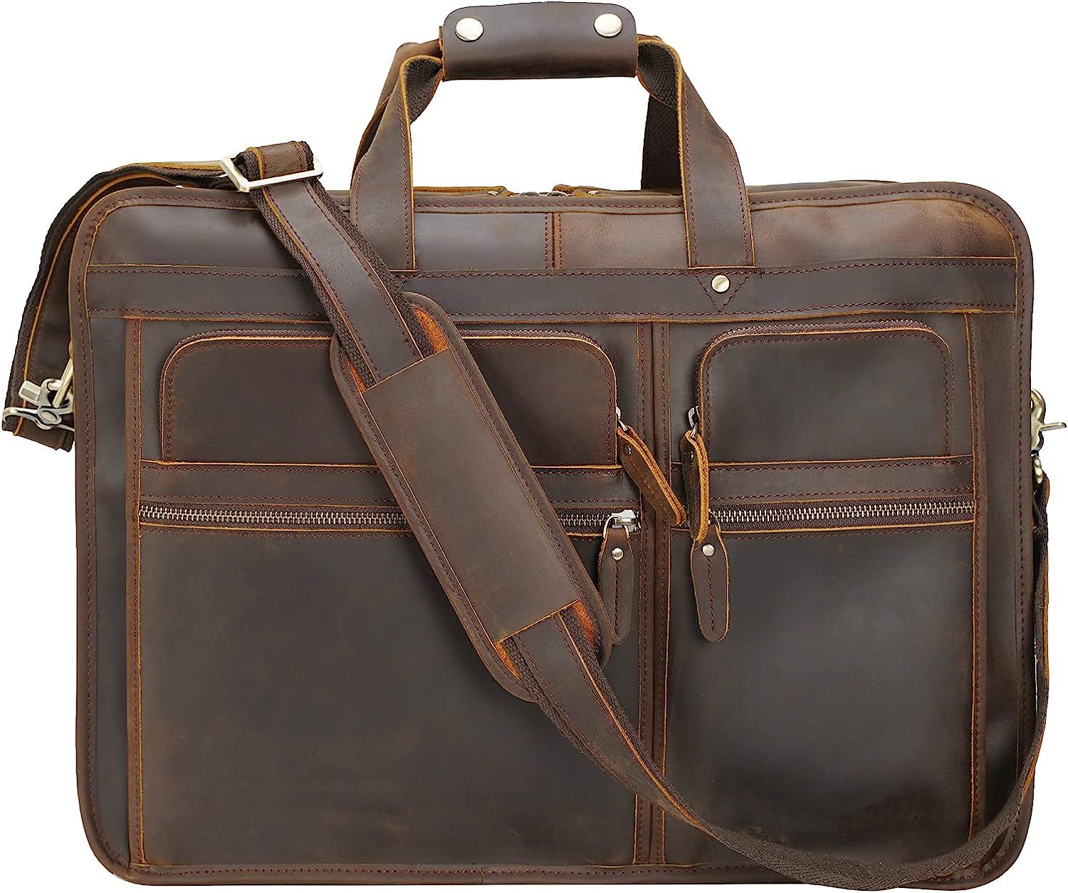Mens full discount grain leather briefcase