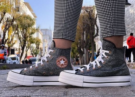 CONVERSE All Star Chuck Taylor Lift Hi High Platform A01301C Metallic Glitter