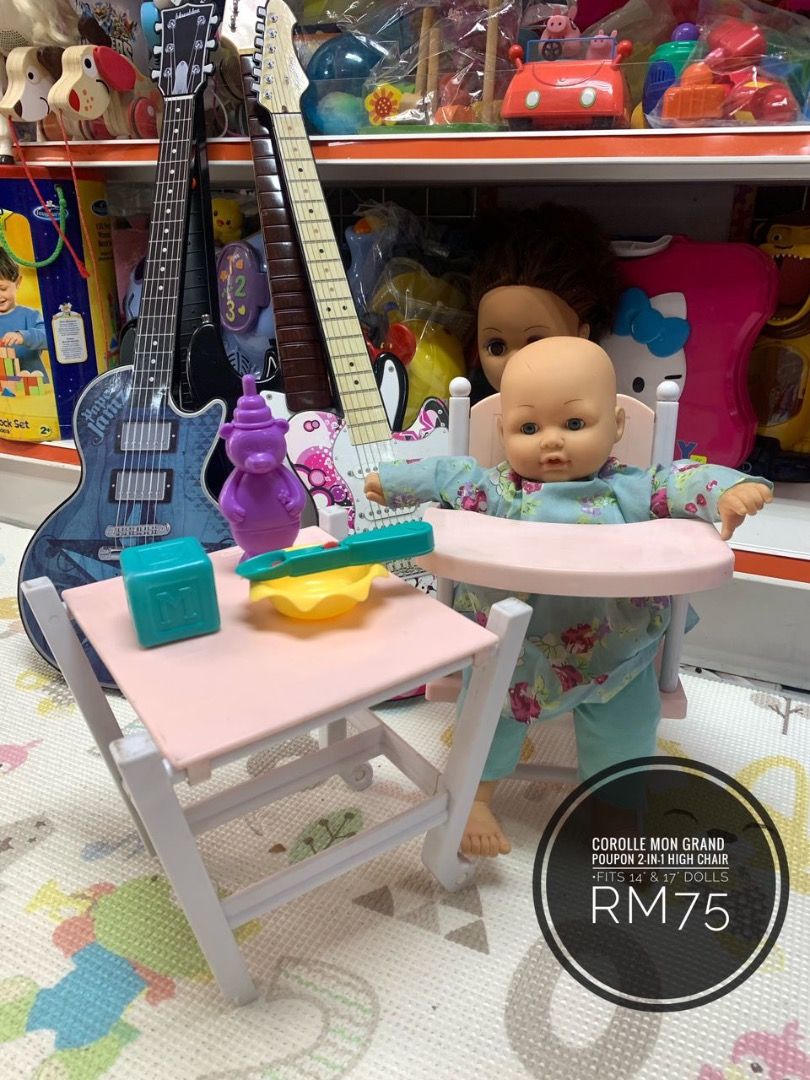Corolle Mon Grand 2 in 1 High Chair Hobbies Toys Toys Games