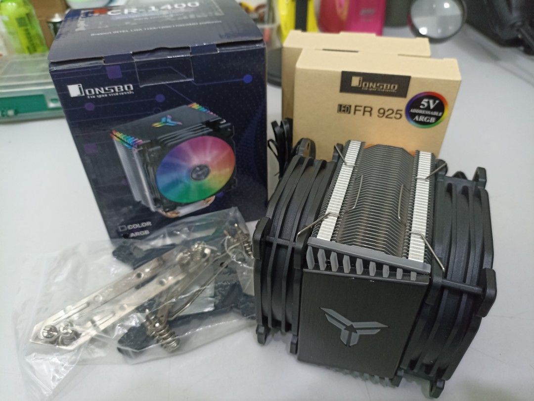 Cpu cooler jonsbo cr1400 argb double fan, Computers & Tech, Parts