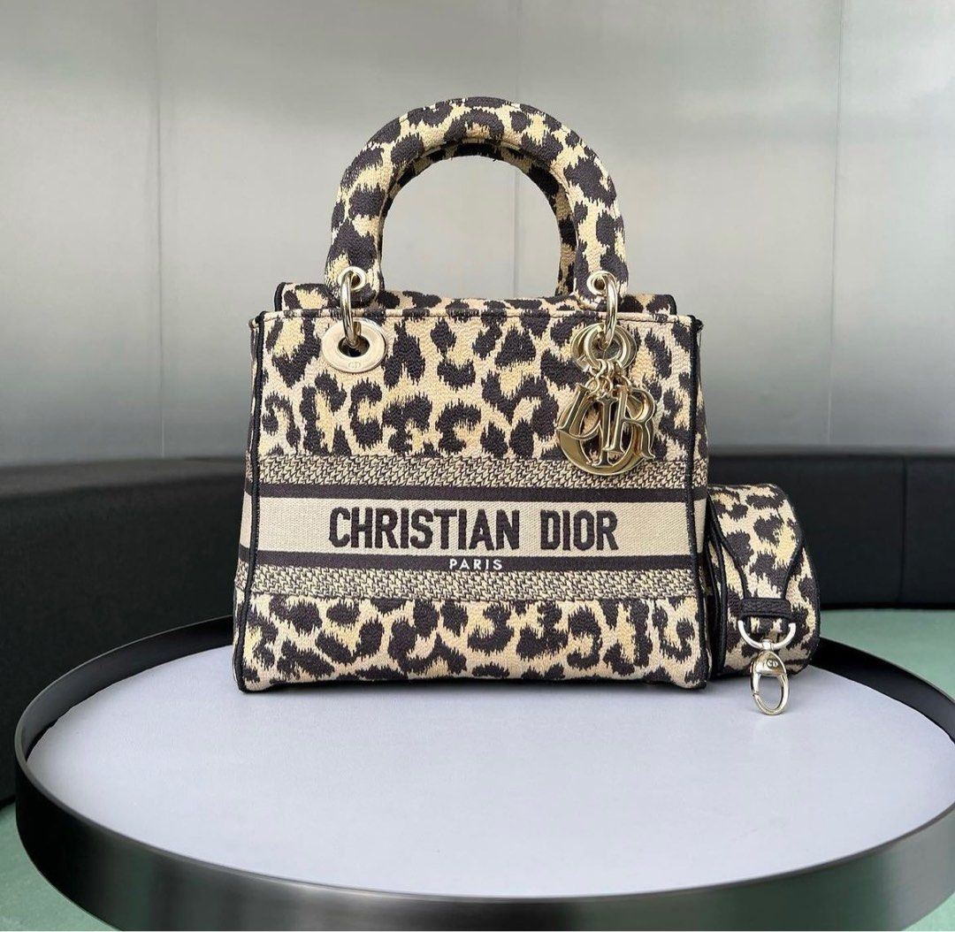 Christian dior sales leopard bag