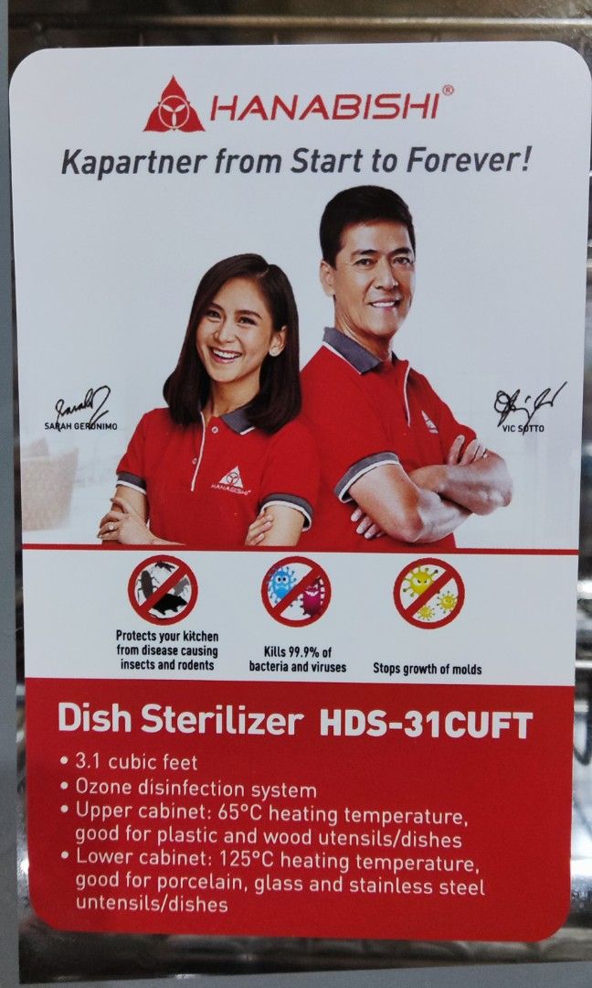 Dish Sterilizer Hanabishi 3.1 cu.ft (Category: Other Kitchen Appliances) located in Angono. Submitted by bblossom21 (Listing ID 1237553384, Image 1). Description: Selling our extra dish sterilizer! ☺️👍hardly used and in superb condition. It sells for 11,000 on shopee and lazada..