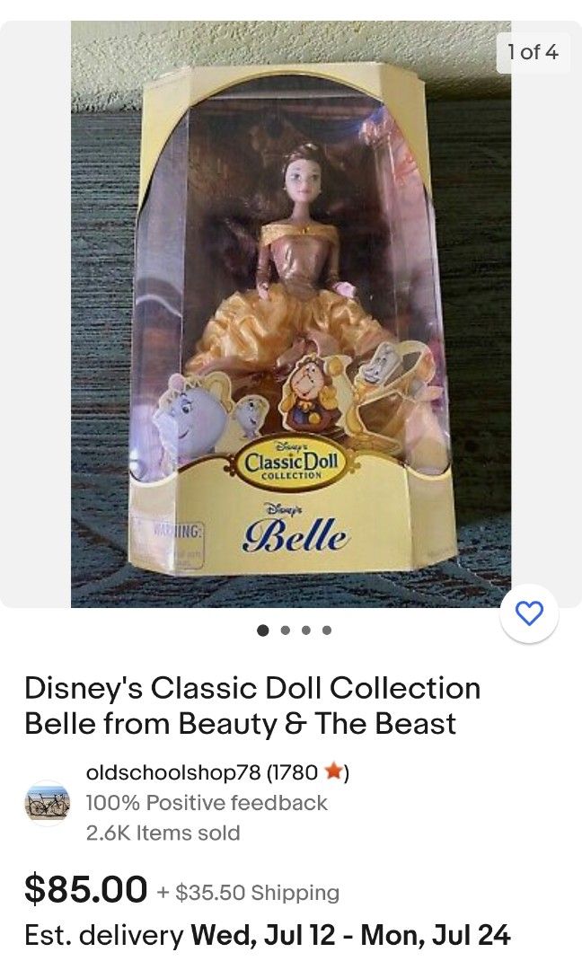 Disney Classic Doll Collection Belle, Hobbies & Toys, Toys & Games on