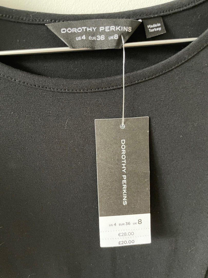 Dorothy Perkins Plain Black T shirt Dress Women s Fashion Dresses Sets Dresses on Carousell