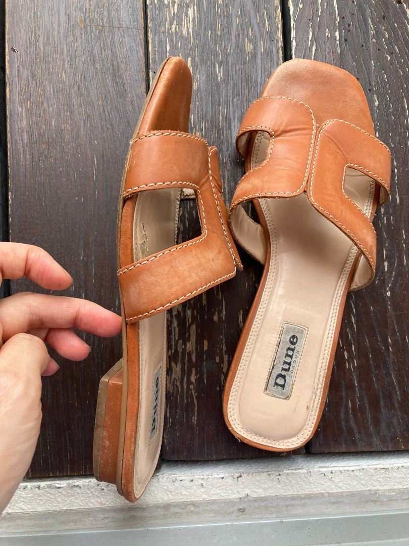 Dune loupe sandals discount tan