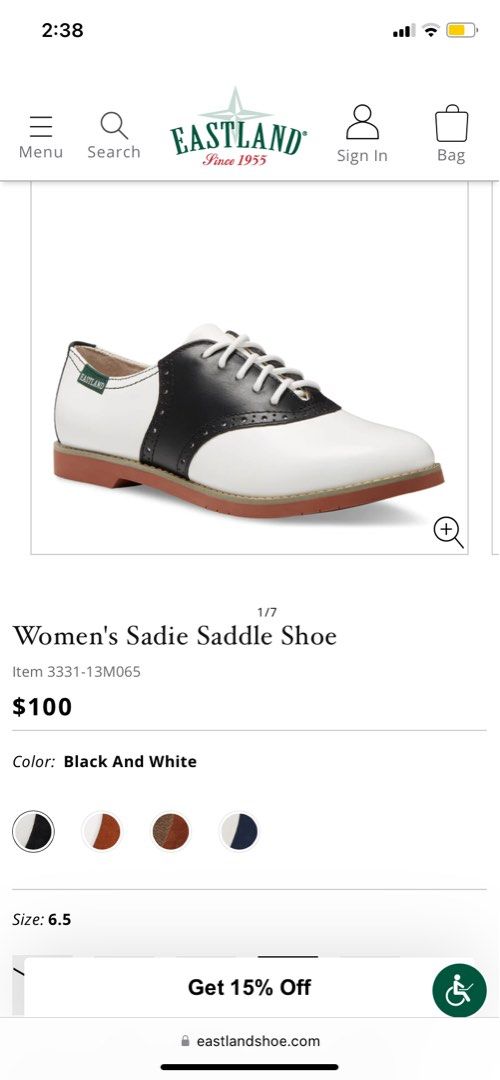 Sale ️Eastland oxford sadie saddle shoes black and white as seen in ...