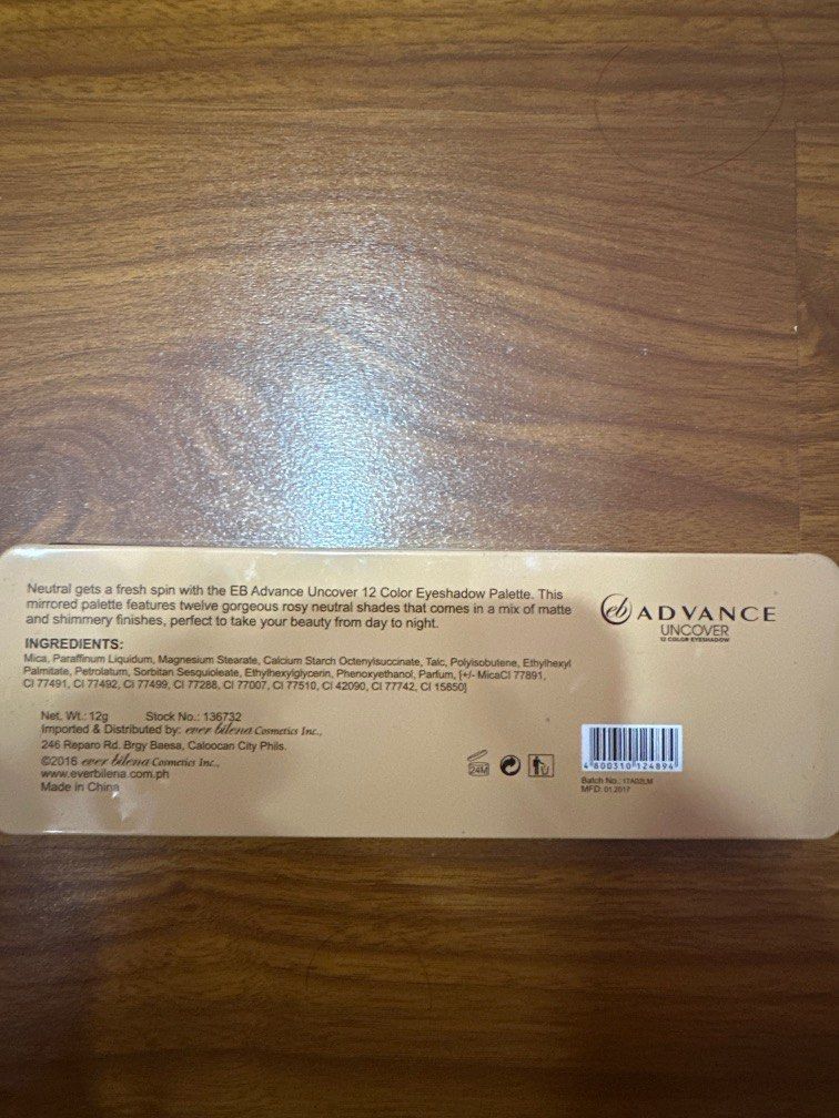 Eb12 Color Eb Advance Uncover 12 Color Eyeshadow on Carousell