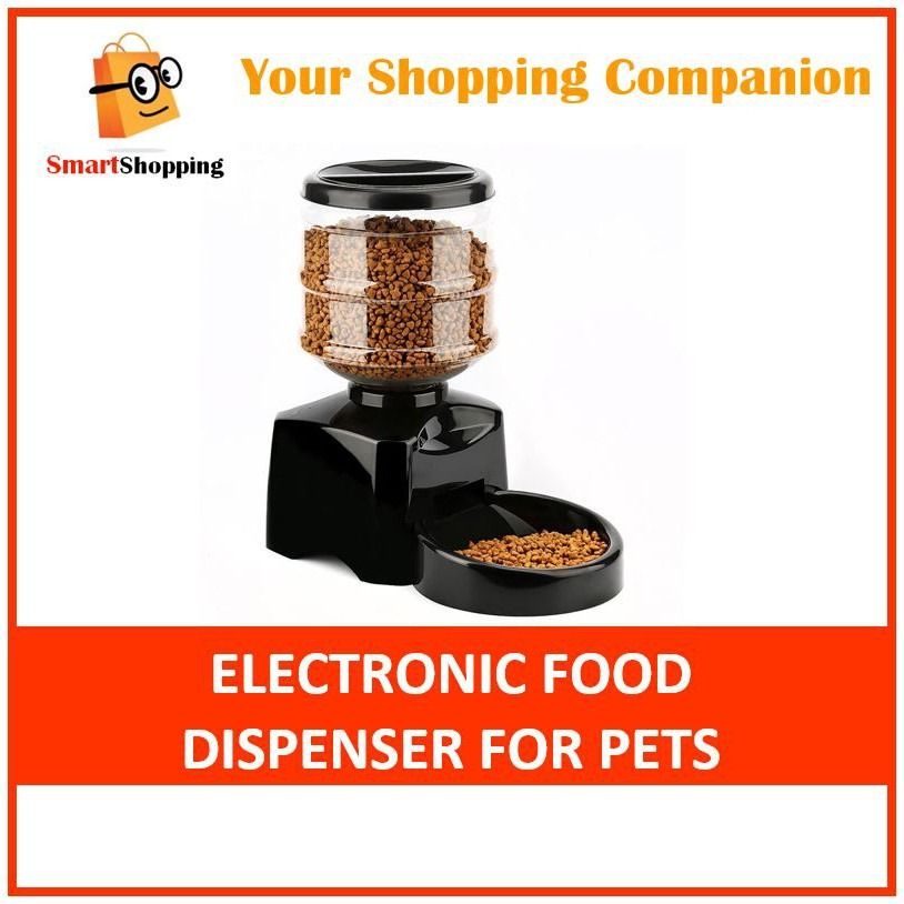 Electronic food online dispenser for pets