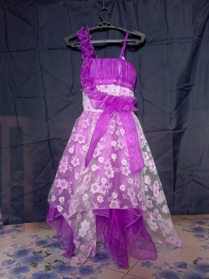 elegant purple dress for kids on Carousell