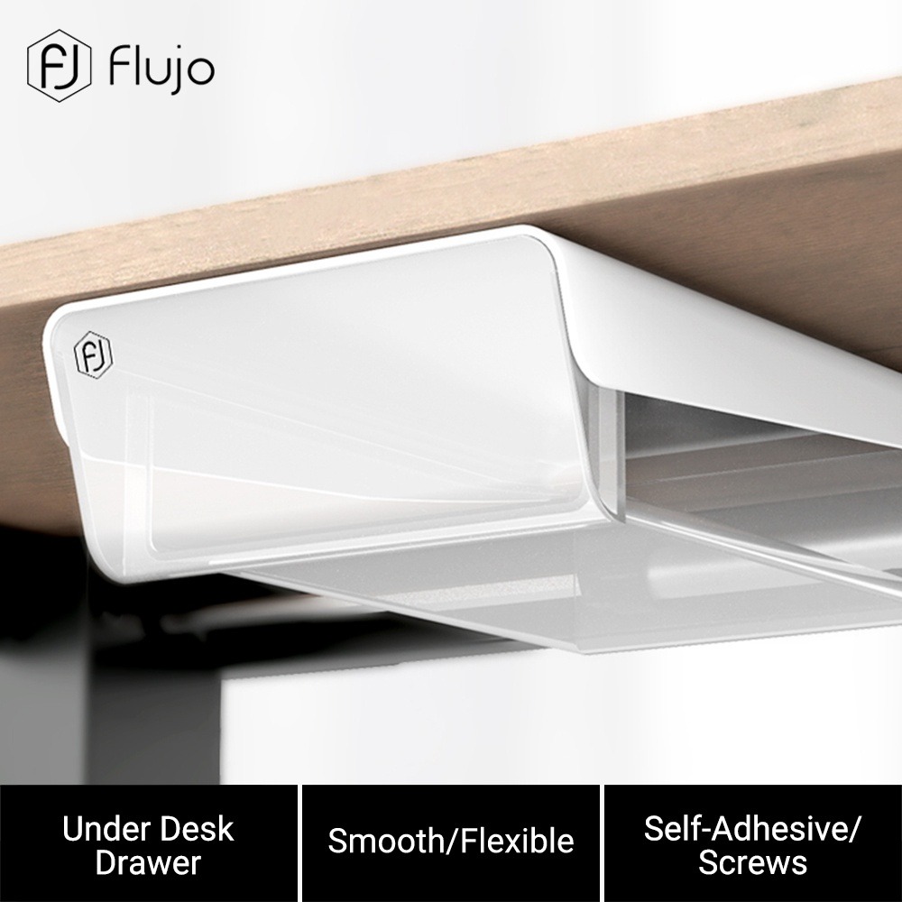 Flujo Desk Under Table Storage Boxes Hidden Drawer Organiser Desk