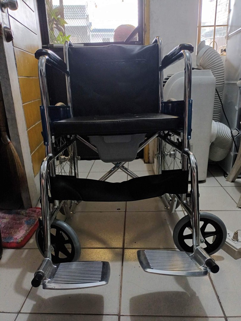 Folding Wheelchair with Commode on Carousell