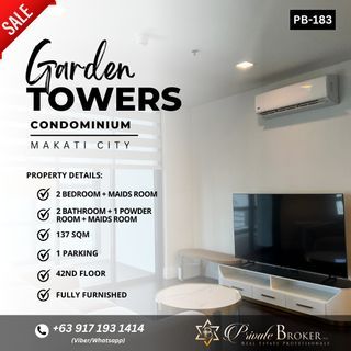 Luxury 2 Bedroom Fully Furnished and Interior Decorated Garden Towers for Sale
