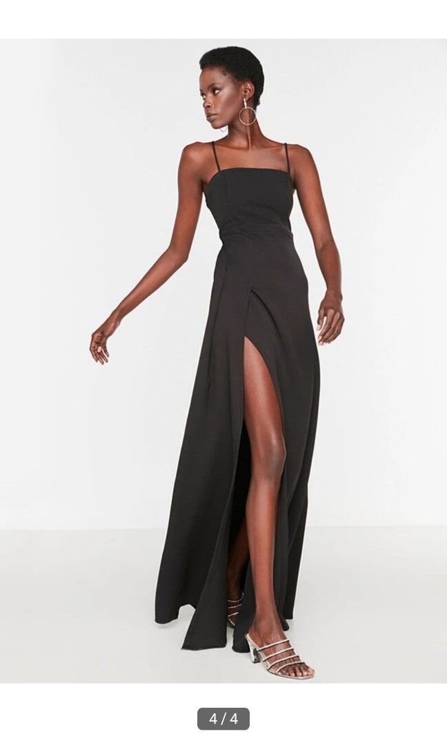 Maxi dress with high cheap side slits