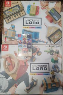 FS/ft Nintendo Labo variety, drive kit and super marios all star 3D
