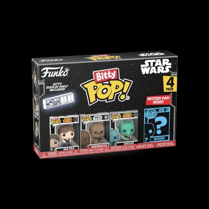 Funko Bitty Pop! Star Wars – Confezione Da 4 Mini Figure Misteriose: Han Solo, Stormtrooper (Cromo Raro), Grand Moff Tarkin E Altri