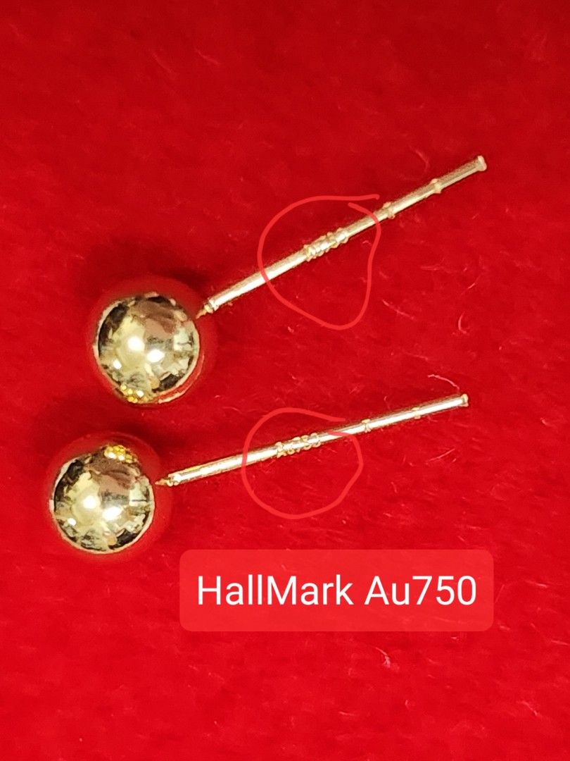 Gold ball shop earrings 18k