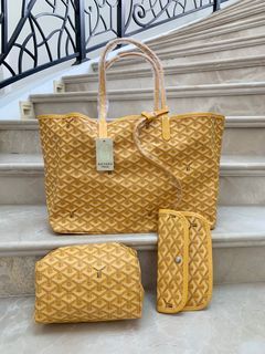 GOYARD Saint Louis PM Tote Bag Pouch Claire Voie Yellow Limited 2018