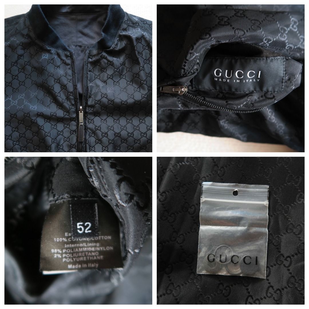 Gucci Black Monogram Bomber Jacket – Savonches