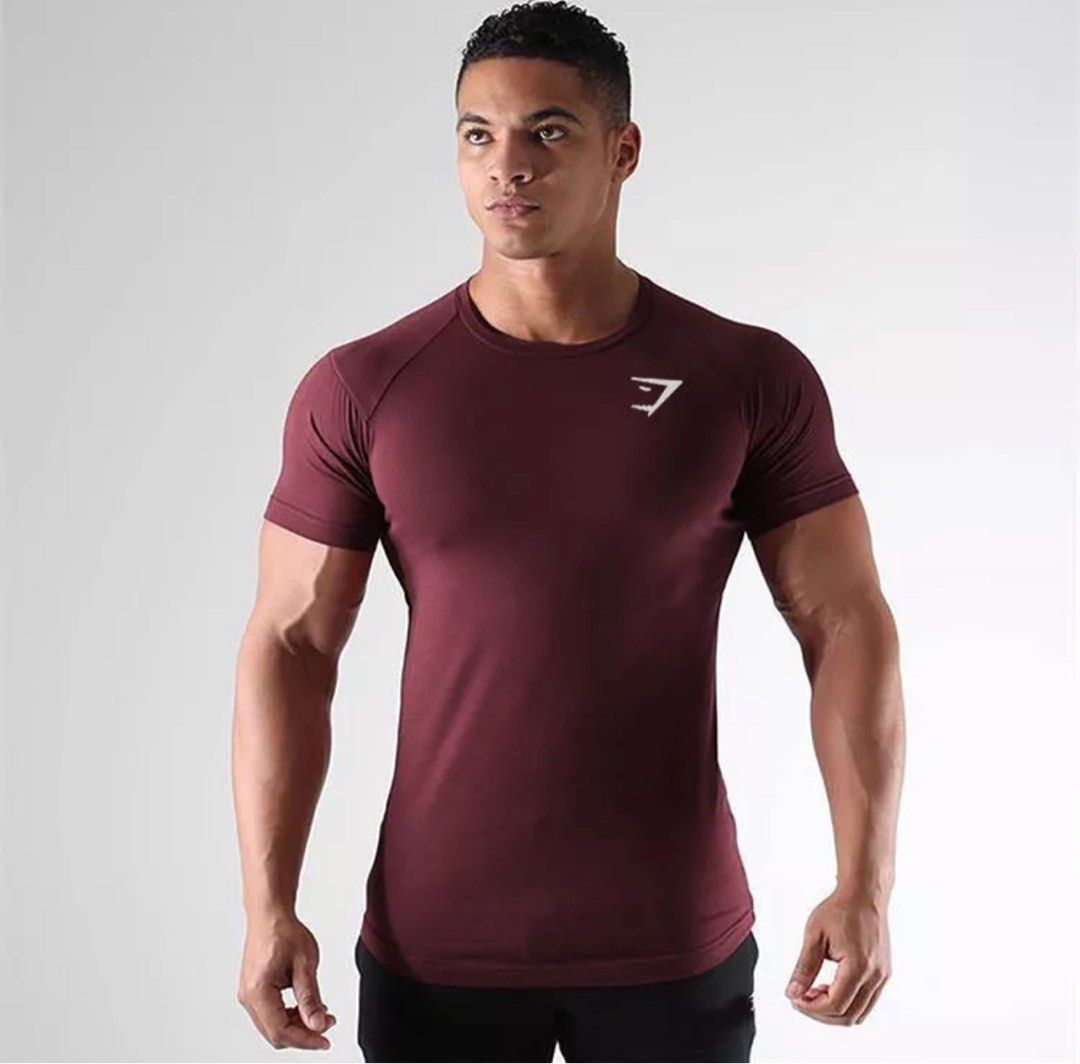 Gym shark compression shortsleeve shirt, Men's Fashion, Activewear