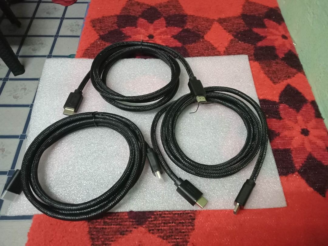 hdmi to hdmi cable 2meters 4k heavy duty, Computers & Tech, Parts