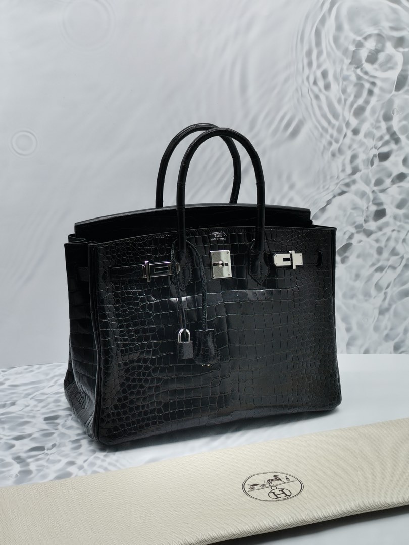 HERMES BIRKIN 35 CROCODILE LEATHER, Luxury, Bags & Wallets on Carousell
