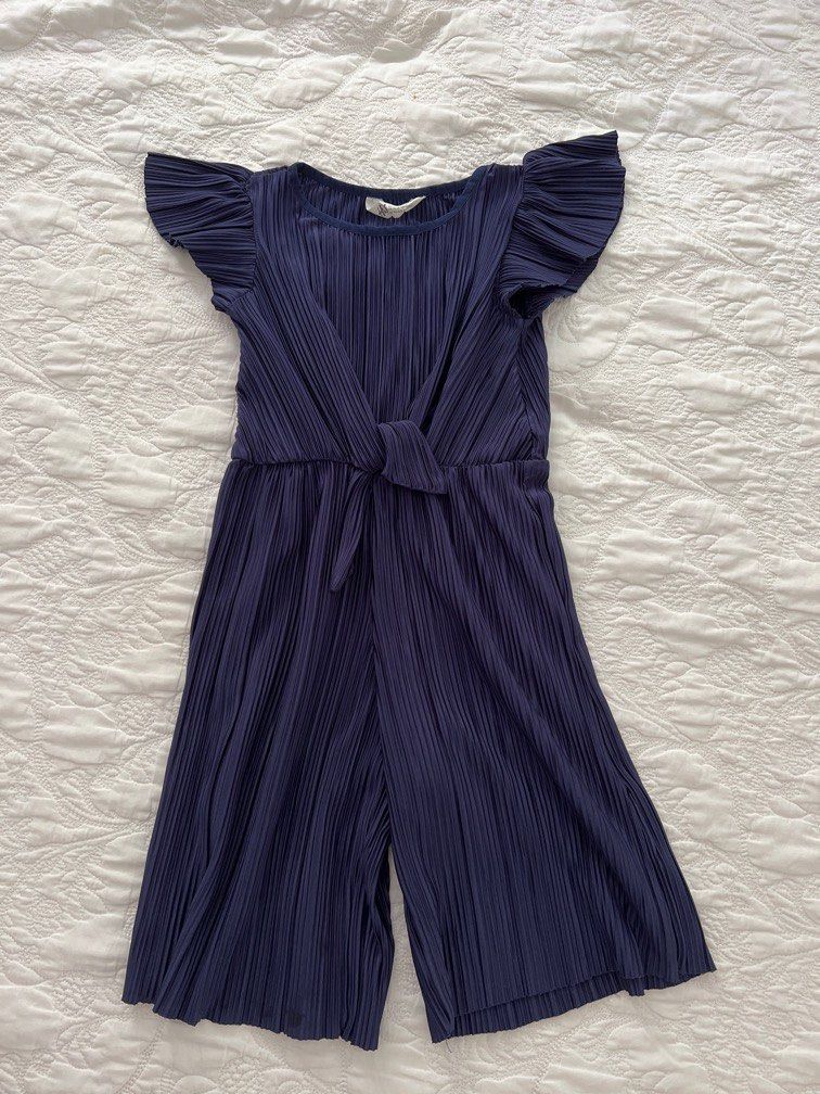 H&m navy 2024 blue jumpsuit