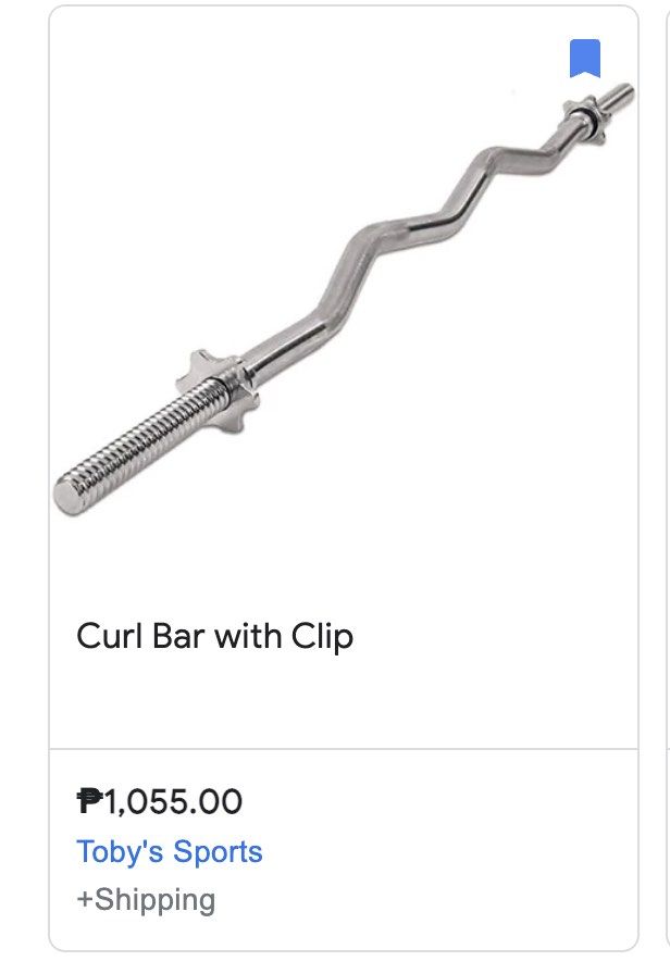 HOME GYM WEIGHT LIFTING PLATES + CURL BAR SET, Sports Equipment