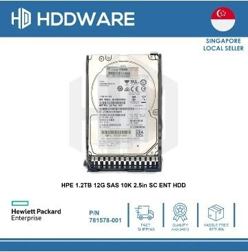 HPE 1.2TB 12G SAS 10K 2.5in SC ENT HDD // 781518-B21 // 781578-001