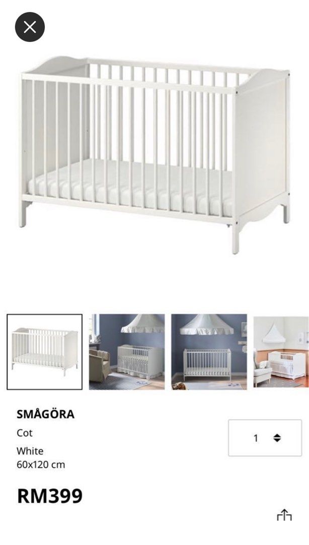 Ikea baby cot mattress free cot bumper Babies Kids Baby